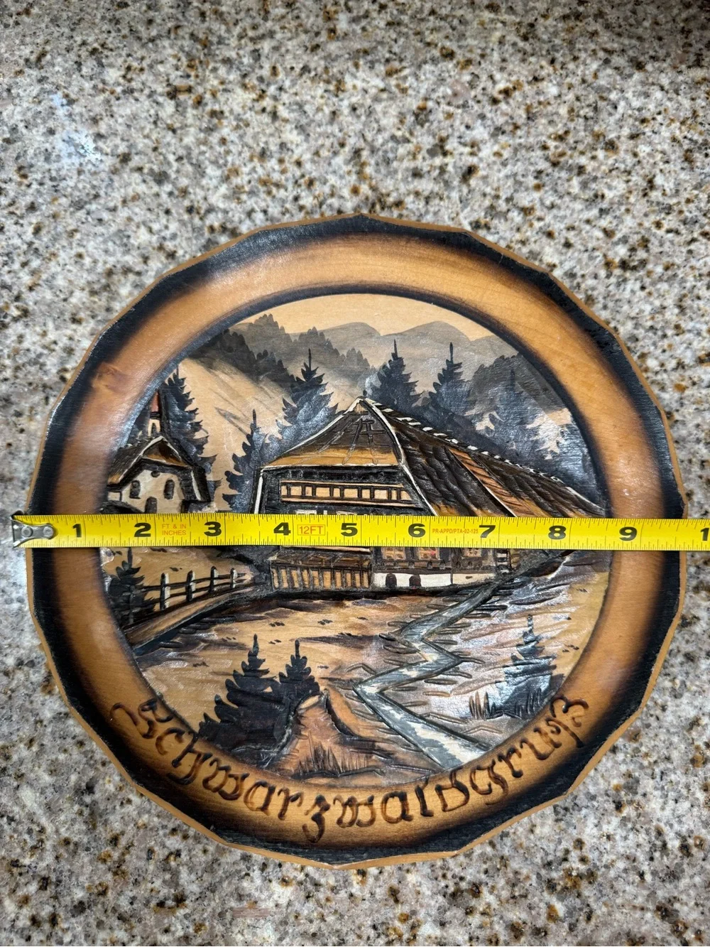 Vintage Rustic Brown Alpine Wall Plate